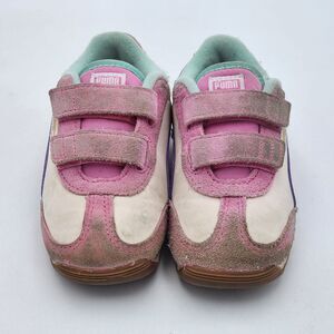 Puma Kids Easy Rider Easy On Velcro Sneakers Pink Purple Toddler's Size 8